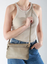 Cross Body Tas Vicky Leder Nat et nin Beige vintage VICKY-vue-porte